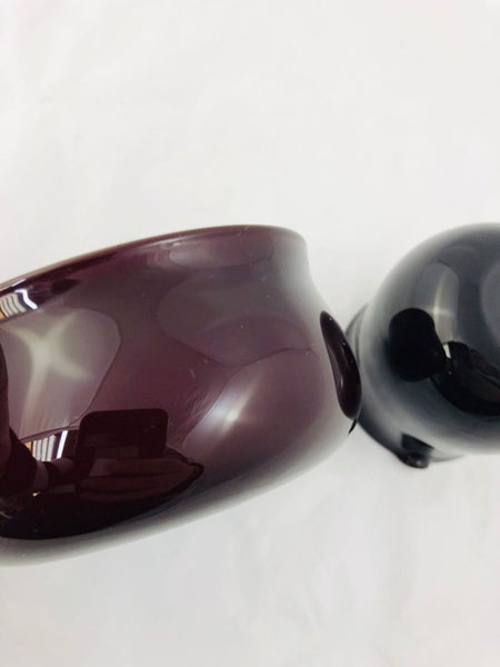 Glass Two Tone Sugar bowl & Creamer (21555)63990186435330111