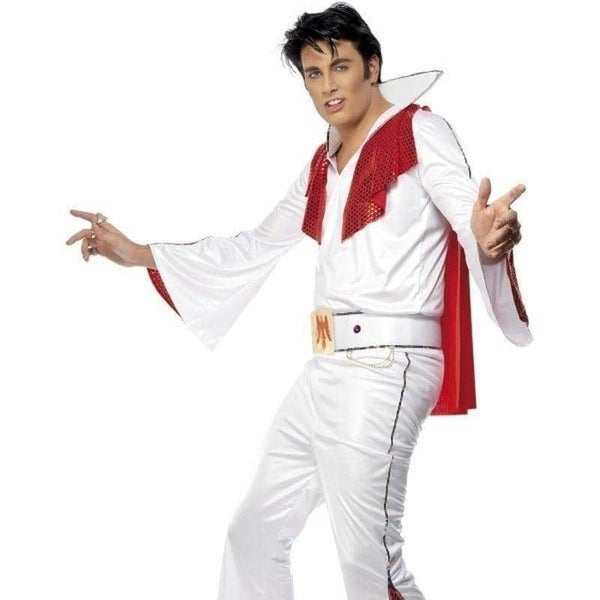 Elvis Costume Adult White Carousel 1