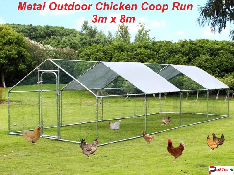 Metal Outdoor Chicken Coop 3x8M Carousel 1