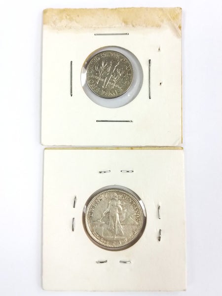 USA .750 Silver Coin 1945 20c & 1974 Dime - $1 Reserve Charity Auction Carousel 1