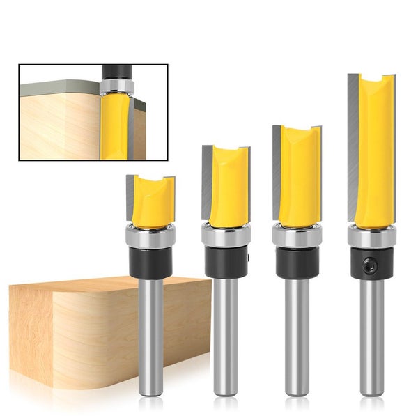 Flush Trim Router Bit 1/4 Inch Shank Pattern Set Clearance Sale Carousel 1