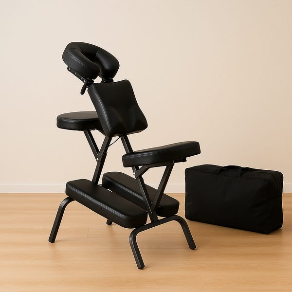 (Black) Portable Massage Chair + Carry Bag Carousel 1