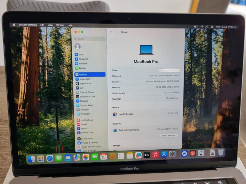 MacBook Pro 13” (2018) – 2.3GHz i5 / 250GB SSD / 16GB RAM63617615737730114