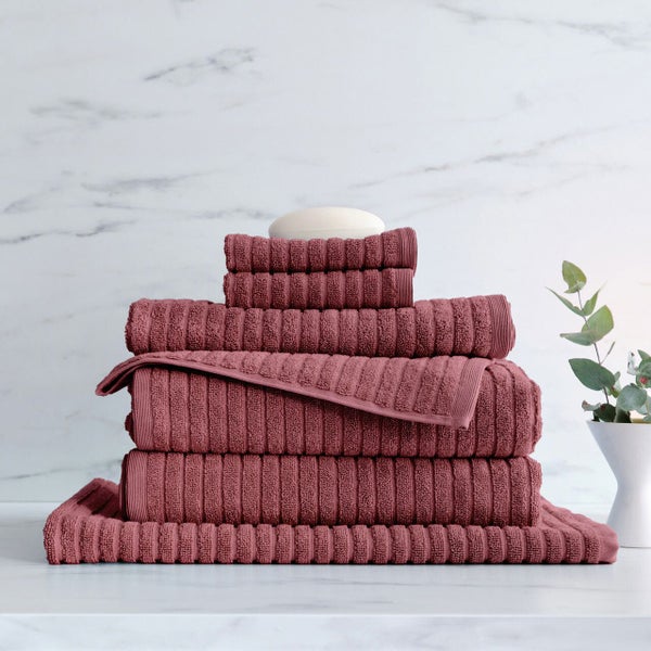 Alessia Cotton Bamboo Rib Bath Sheet Twin Pack Carousel 20