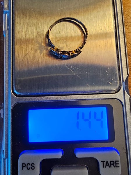 $1 Edwardian 9ct Old cut Diamond & Seed Pearl Ring 1.44gm Carousel 13