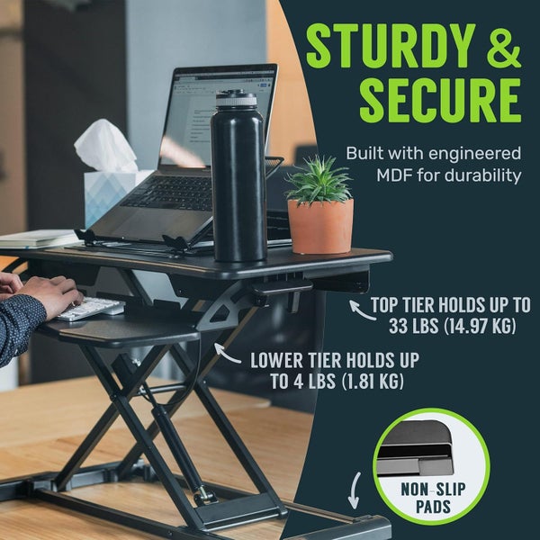 My Office Sit-Stand Desk Riser - Adjustable Height Standing Desk Converter Carousel 9