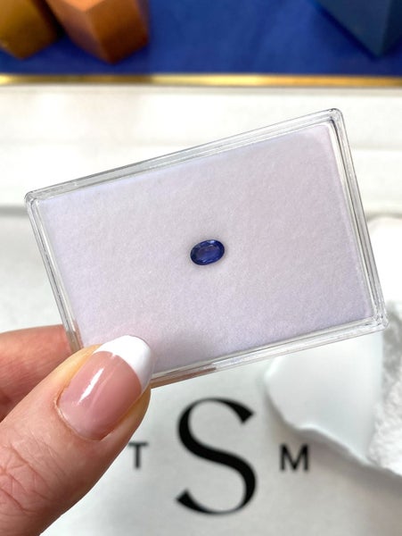 $1 RES ~ $2400 Buy Now * 0.65ct Violet-Blue Sapphire Carousel 1