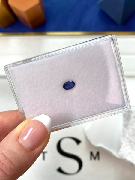 $1 RES ~ $2400 Buy Now * 0.65ct Violet-Blue Sapphire Carousel 10
