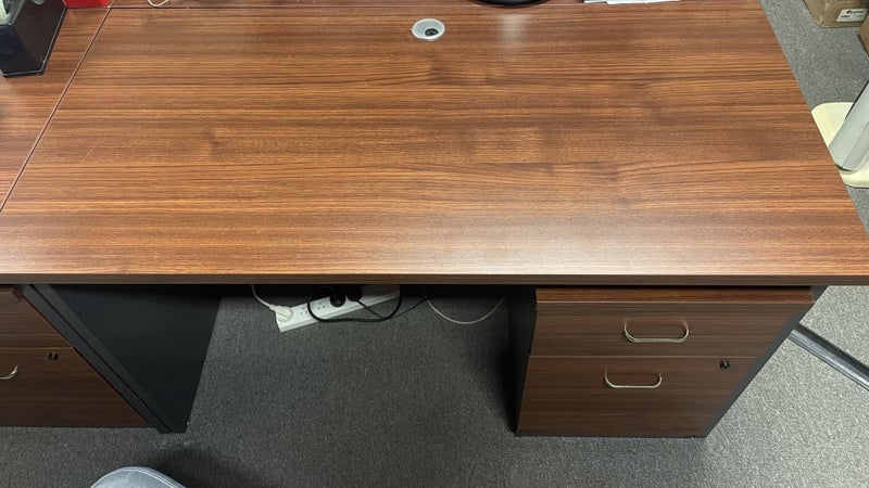 Walnut-Colour Office Desk + Separate Cabinet brand new in box Carousel 1