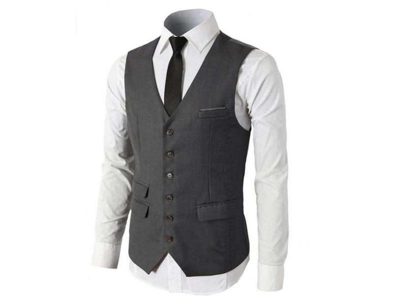 Groom Vests Groom Tuxedos Groomsmen Suit Vest Custom Made Slim Fit Best Man Carousel 1