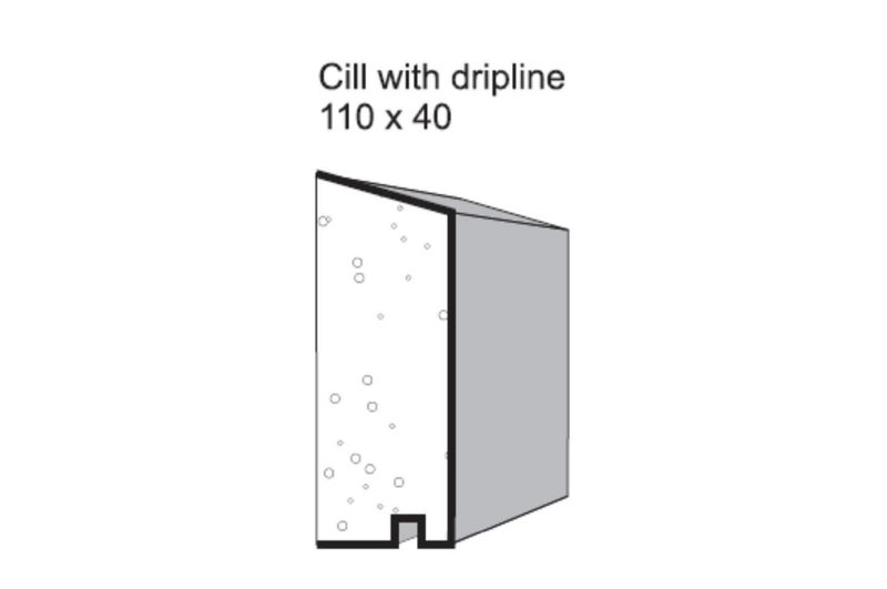 DecraShape® Pre-Plastered Exterior Mouldings – Cill with Groove (110 × 40 mm) Carousel 2