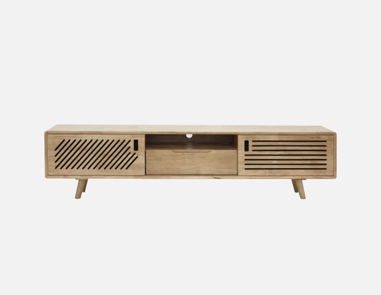 TV Unit Solid Rubber Wood Carousel 1
