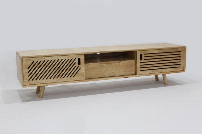 TV Unit Solid Rubber Wood Carousel 2