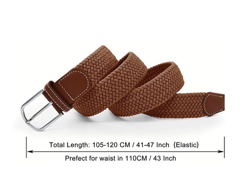 Elastic Braided Belt, Stretch Woven Belt Black63617775879425113