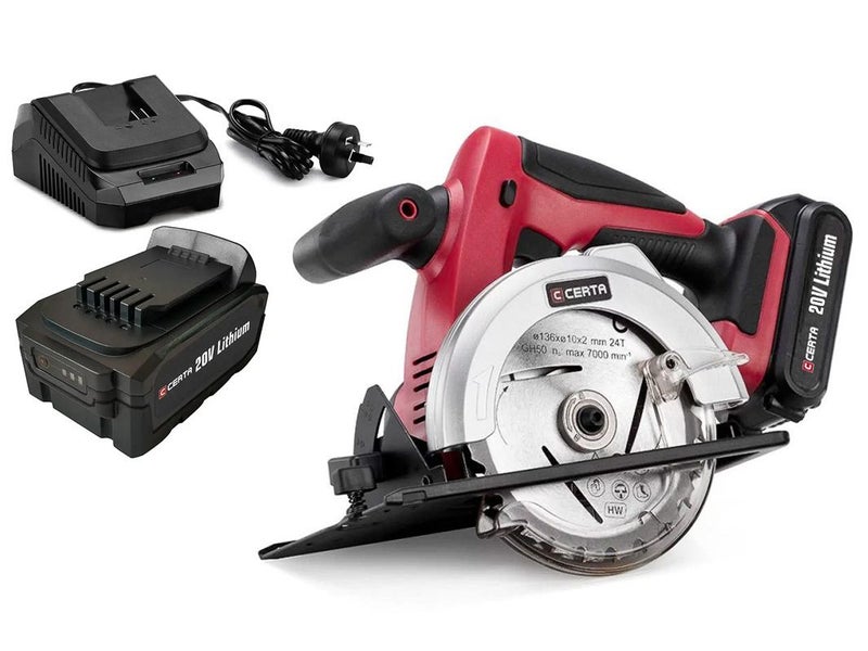 20V Cordless Circular Saw + Rapid Charger (65W) + 4.0Ah Battery CERTA POWERPLUS Carousel 1