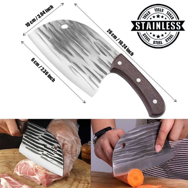 NEW new Kitchen Knife Hand Forged Heavy Meat Cleaver Chef knife *Clearance* Carousel 2