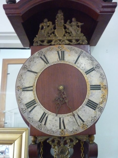 ORNATE DUTCH STYLE BRASS/WOOD WALL CLOCK. 8 DAY. Carousel 2