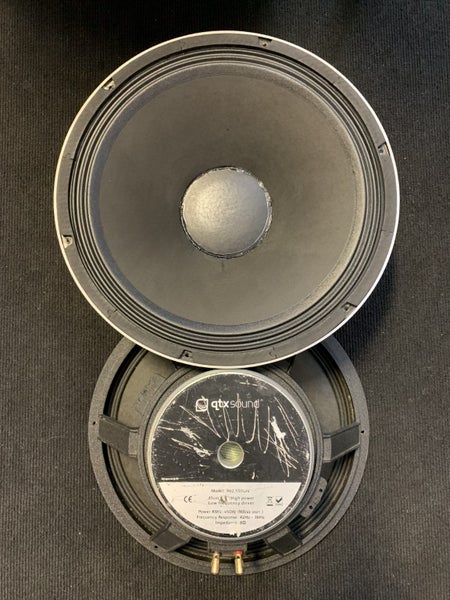 2 x QTX sound 902 559UN 18" SPEAKERS. Carousel 1