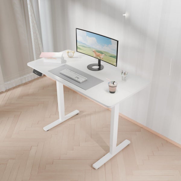 Electra Ergo Single Motor Sit Stand Desk White 1.4m Carousel 1