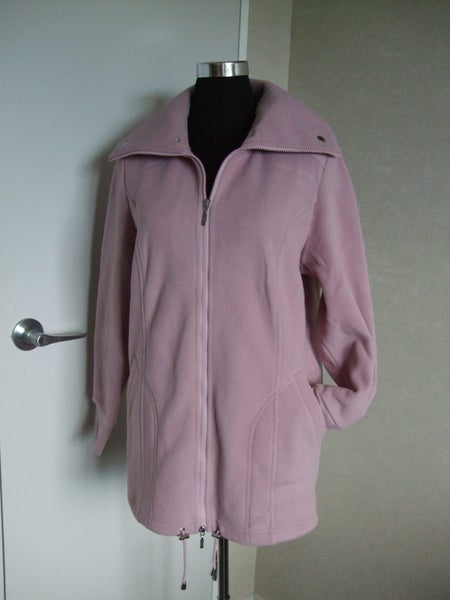 Brand New Warm Rose Pink Fleece Longer Length Jacket Sz 14 Carousel 1