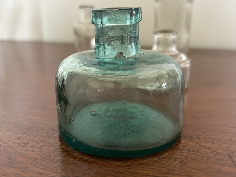 Collection of 10 antique mixed use bottles/inkwells Carousel 4