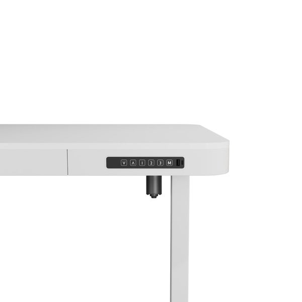 ErgoLift Single Motor Sit Stand Desk with Drawer White 1.2m Carousel 2