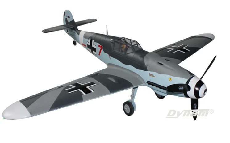 Dynam Messerschmitt BF-109 V2 4S RC Warbird Plane 1300mm w/ Flaps, PNP Carousel 1