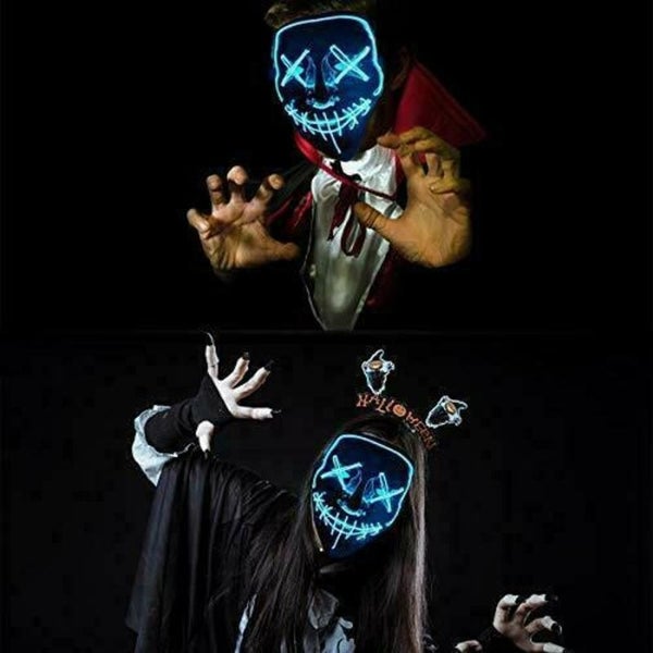 Glow LED Party Costume Mask Halloween Masks Carousel 2