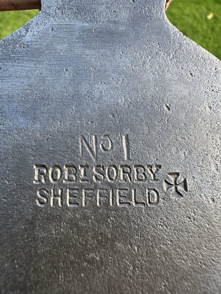 Beautiful condition vintage “No1 ROB T SORBY SHEFFIELD” stamped Kent axe/hatchet Carousel 2