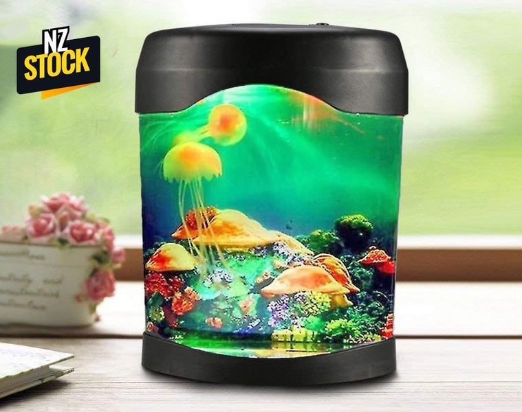 LED Jellyfish Lava Lamp, USB Jellyfish Lamp Electric Aquarium Tank Mood Night Carousel 1
