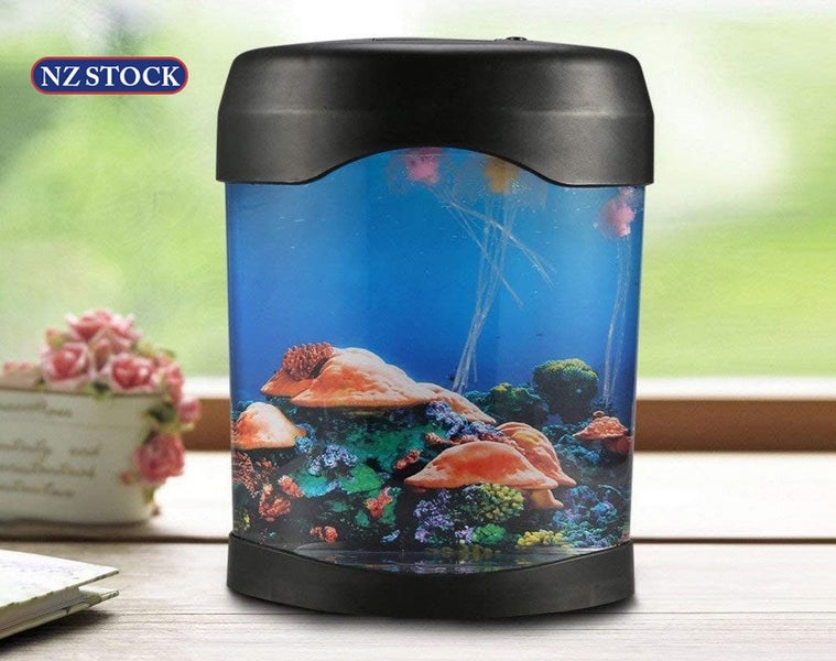 LED Jellyfish Lava Lamp, USB Jellyfish Lamp Electric Aquarium Tank Mood Night Carousel 2