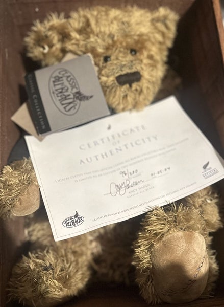 All Black Bear with Certificate of Authenticity. Comes in a Box Carousel 1