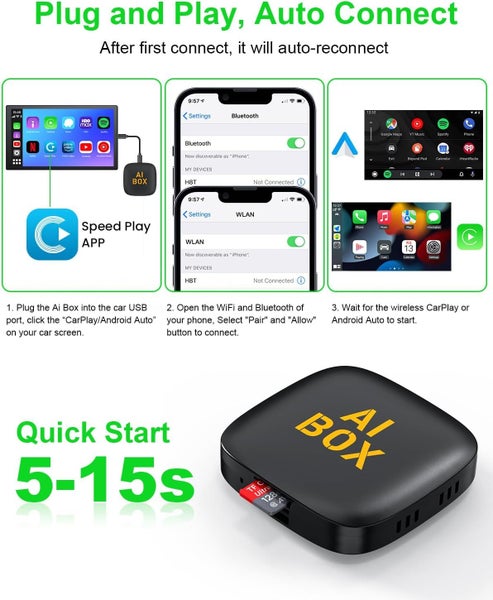 Wireless Apple Carplay Android Adapter Support Netflix/YouTube63617778336258112