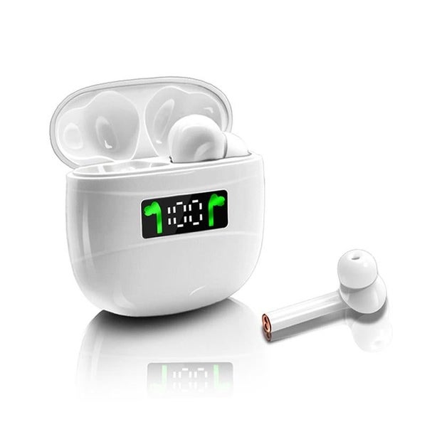 Waterproof Wireless Bluetooth Earbuds With Led Display And Hifi Sound White Carousel 2