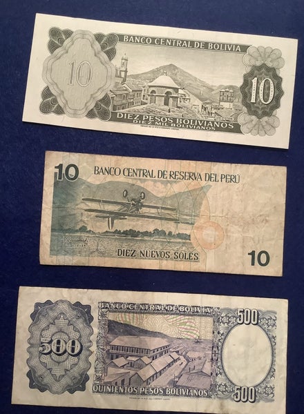 South American Banknotes x 6 Carousel 5