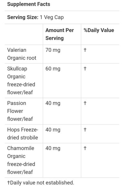 (SALE)VALERIAN PASSION FLOWER, 250 MG, 90 VEG CAPS E0128 Carousel 2