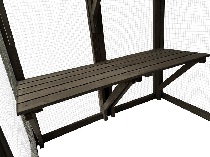 Wooden Cat Cage Walk In Cat Condo House Kitten Ferret Enclosure Cage Carousel 11