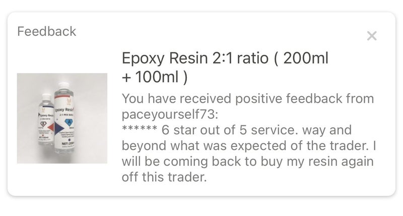Epoxy Resin 1:1 ratio ( 266ml + 266ml)64419030552450114