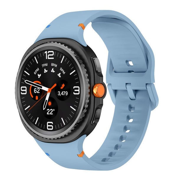 Samsung Galaxy Watch 8 Classic 46mm Soft Silicone Sport Strap-Advanced Blue Carousel 2