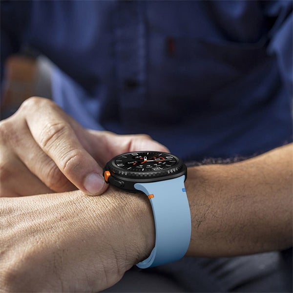 Samsung Galaxy Watch 8 Classic 46mm Soft Silicone Sport Strap-Advanced Blue Carousel 6