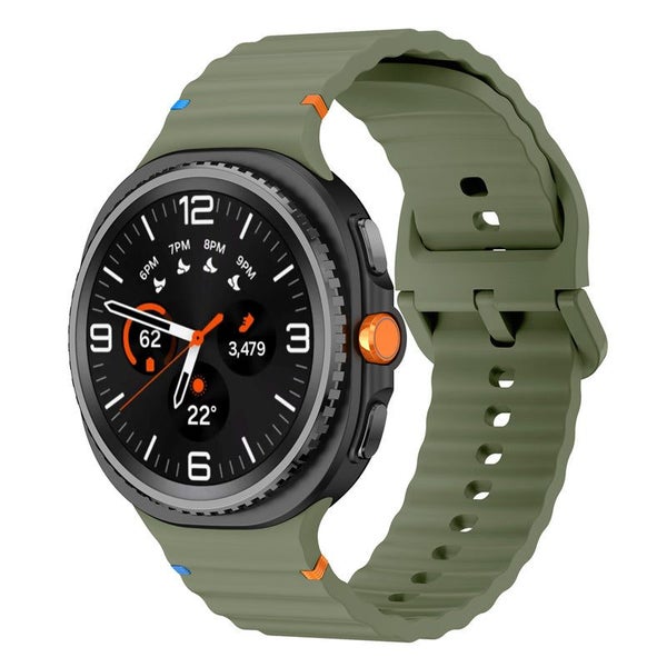 Samsung Galaxy Watch 8 Classic 46mm Silicone Sport Watch Band (Pine Green) Carousel 2