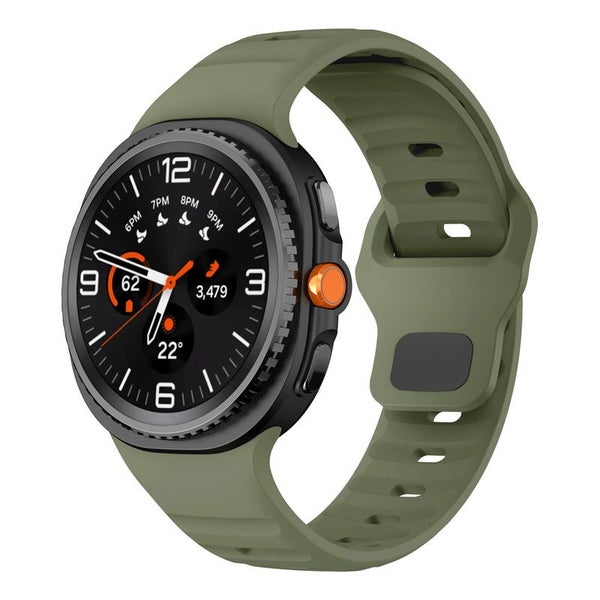 Samsung Galaxy Watch 8 Classic 46mm Silicone Wristband Sport Strap-Army Green Carousel 2