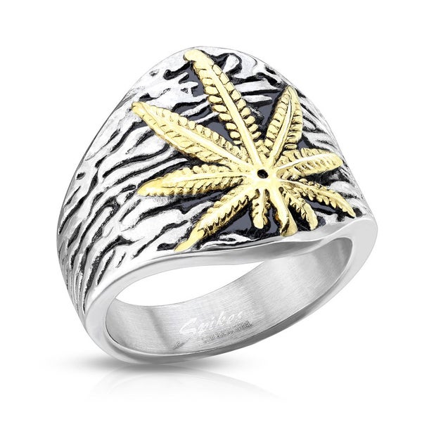 Gold IP Leaf Ring Carousel 1