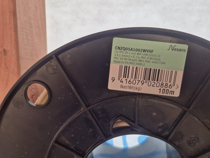 Electrical cable, 1mm & 1.5mm tps drums. Carousel 2