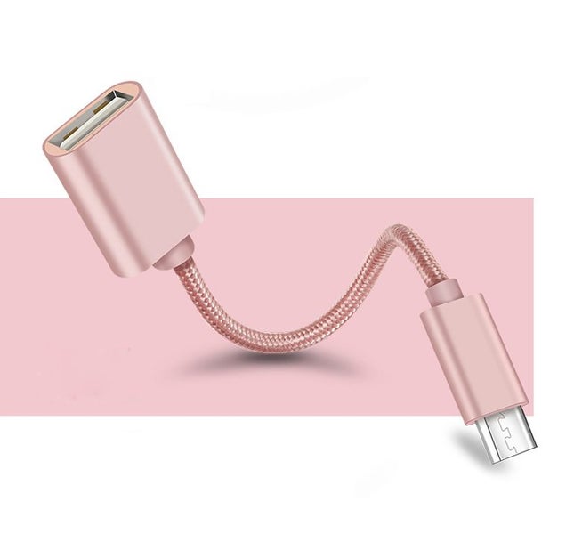 Micro to USB Female OTG Adapter Converter Cable For Android Samsung Carousel 1