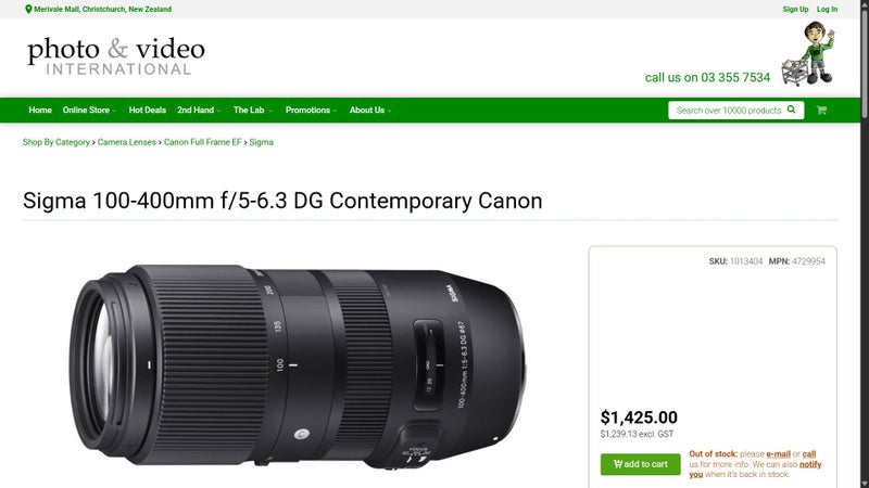 Sigma 100-400 Canon EF Mount63616974397827112