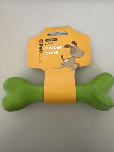 Petface Solid Rubber Bone Toy Green Carousel 1