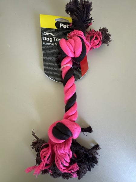 Pet One Activ Rope Dog Toy Pink & Brown 30cm Carousel 1