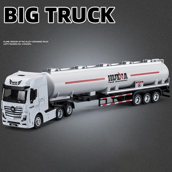 Die-cast Tanker Truck (WHITE), 1:50, Metal, Huina 1733 Carousel 2