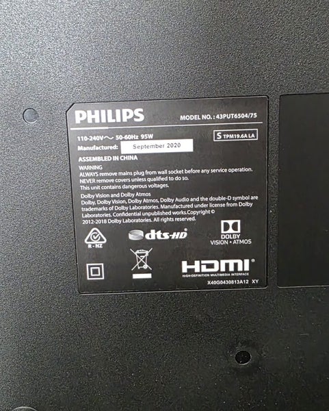Phillips 43" TV63616976954114113